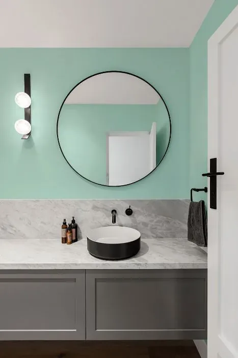 Benjamin Moore Water Drops minimalist bathroom