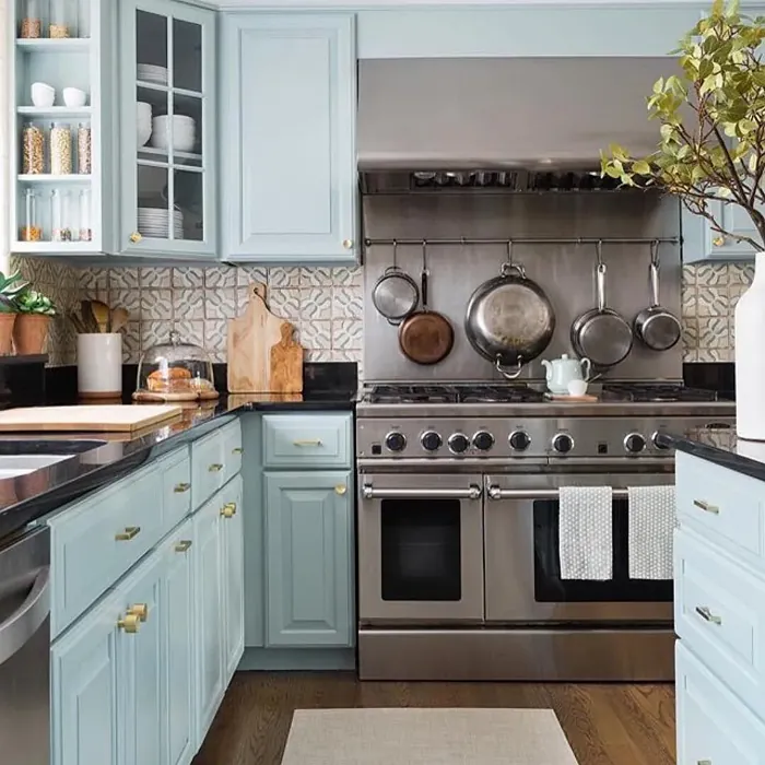 Benjamin Moore Wedgewood Gray kitchen cabinets review