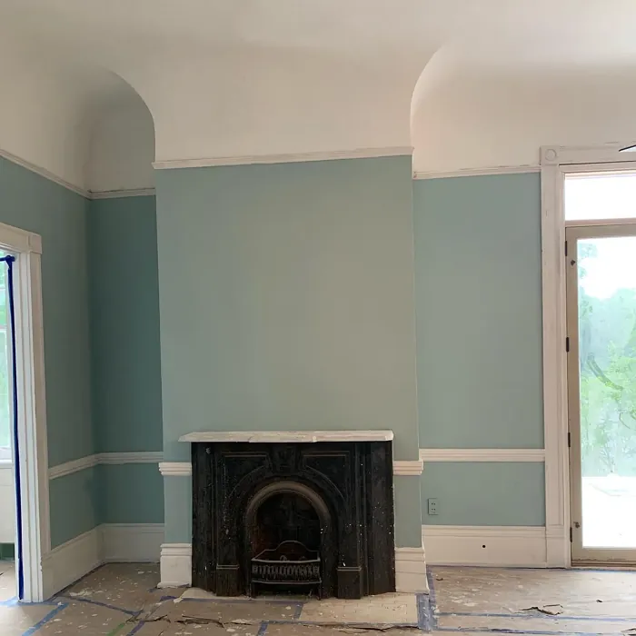 Benjamin Moore HC-146 living room fireplace paint review