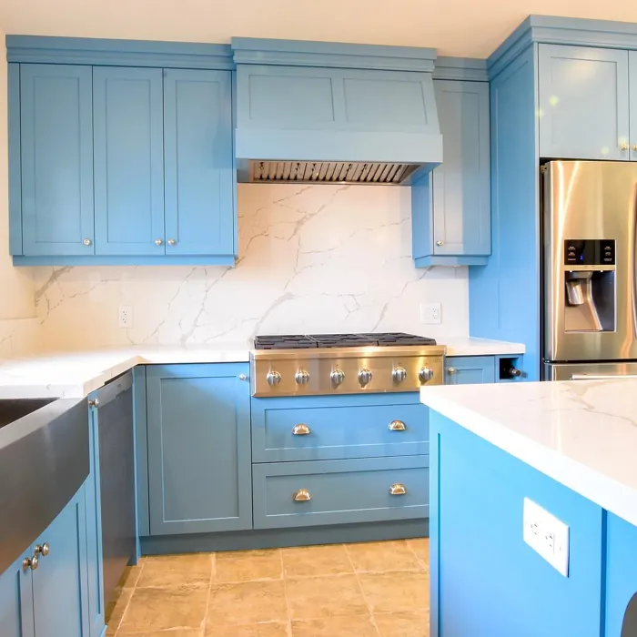 Benjamin Moore Whipple Blue Kitchen Cabinets Paint