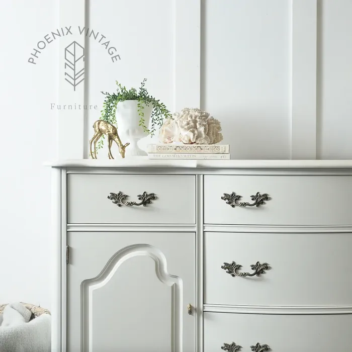 Benjamin Moore White Blush painted furniture color paint