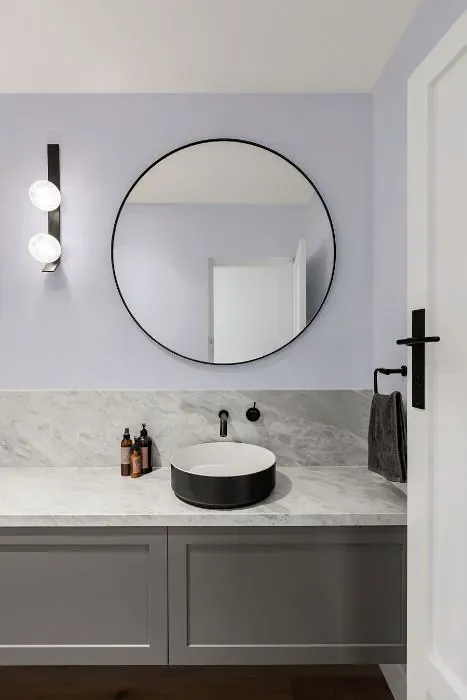 Benjamin Moore White Heaven minimalist bathroom