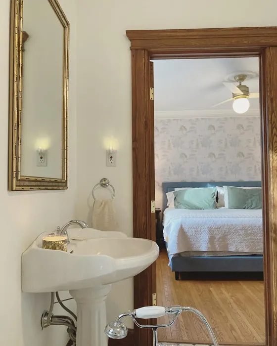 Benjamin Moore White Heron bathroom color review