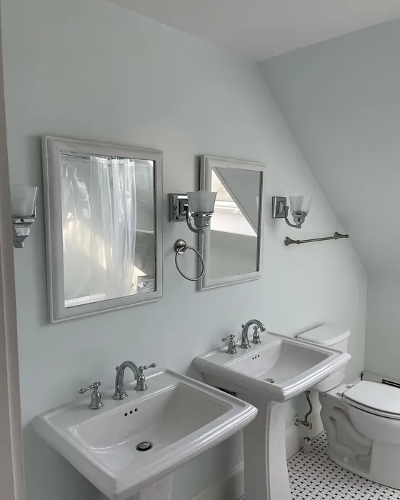 Benjamin Moore White Opulence bathroom color