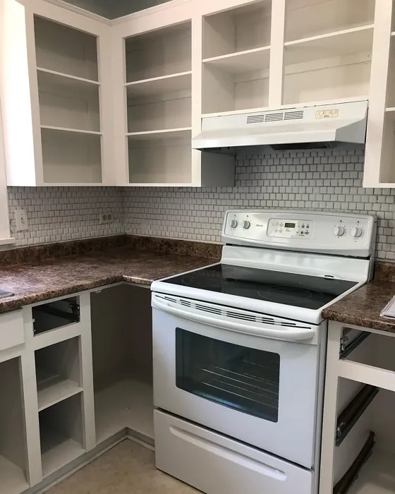 Benjamin Moore White Opulence kitchen cabinets paint review