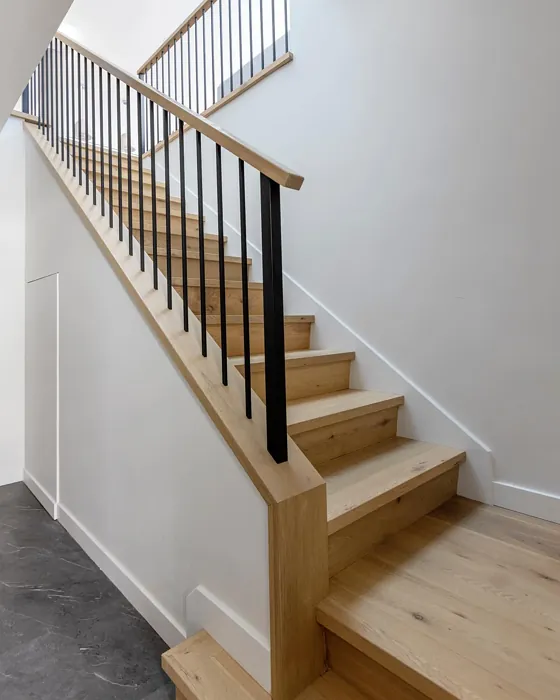 Benjamin Moore White Wisp stairs paint