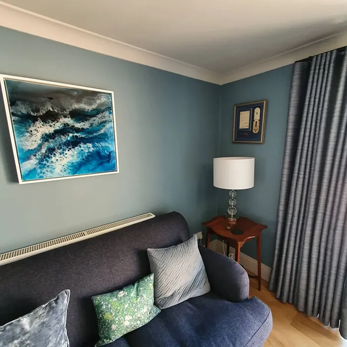 Benjamin Moore Wild Blue Yonder living room paint
