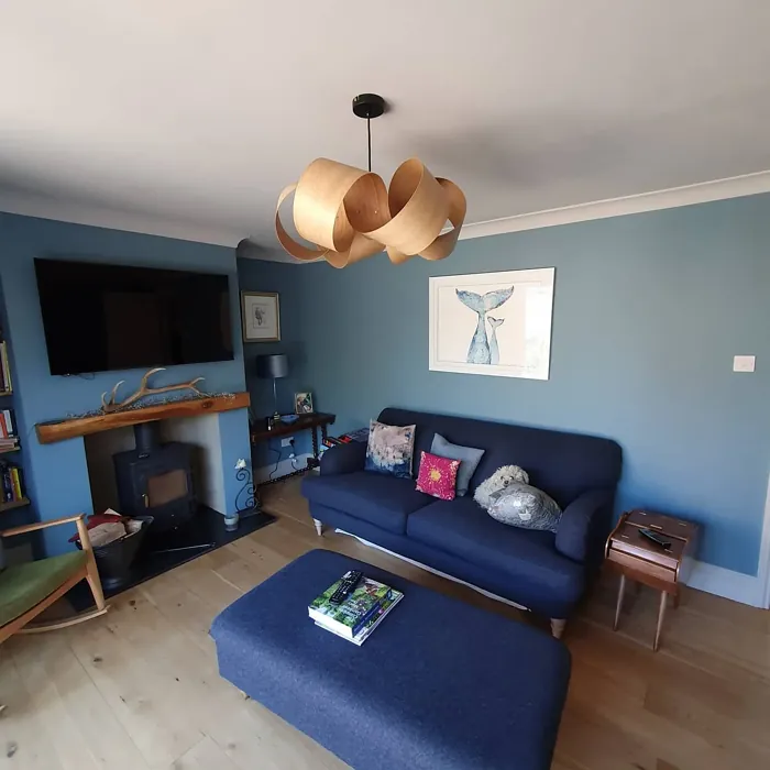 Benjamin Moore Wild Blue Yonder living room review