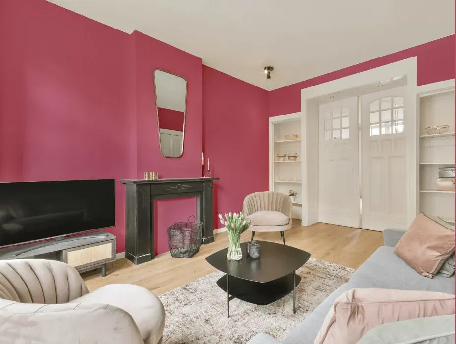 Benjamin Moore Wild Pink victorian house interior