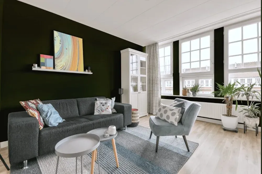 Benjamin Moore Windsor Green living room walls