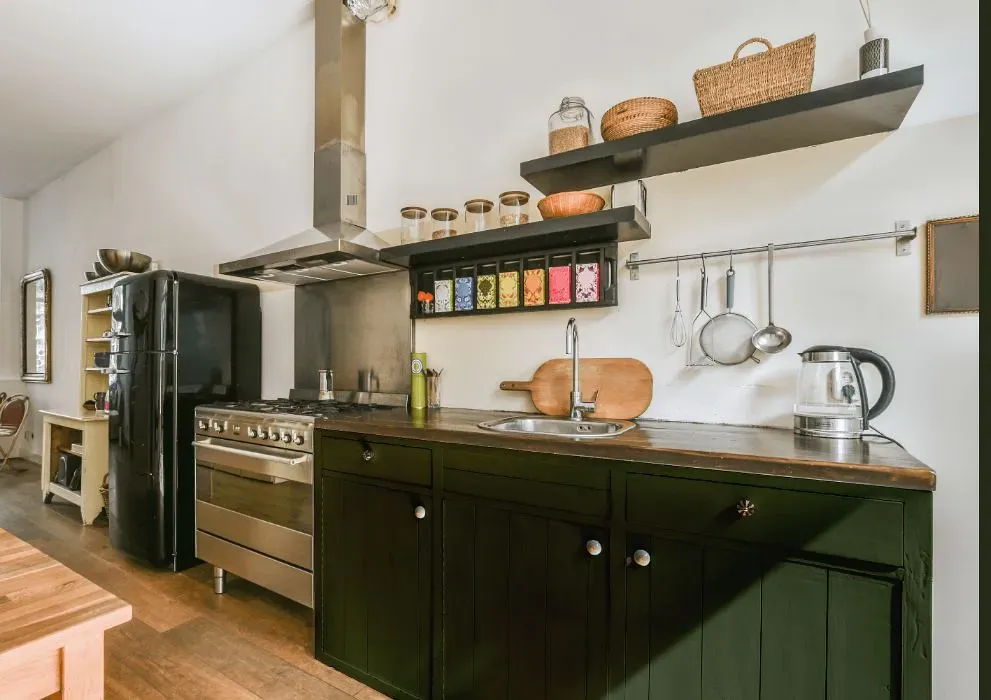 Benjamin Moore Windsor Green kitchen cabinets