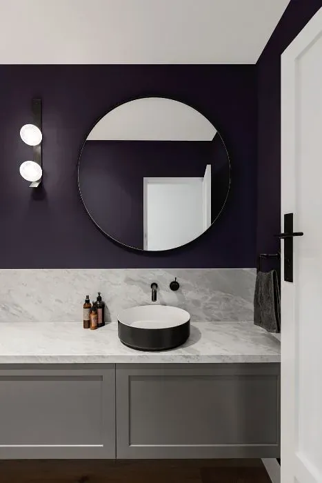 Benjamin Moore Wood Violet minimalist bathroom