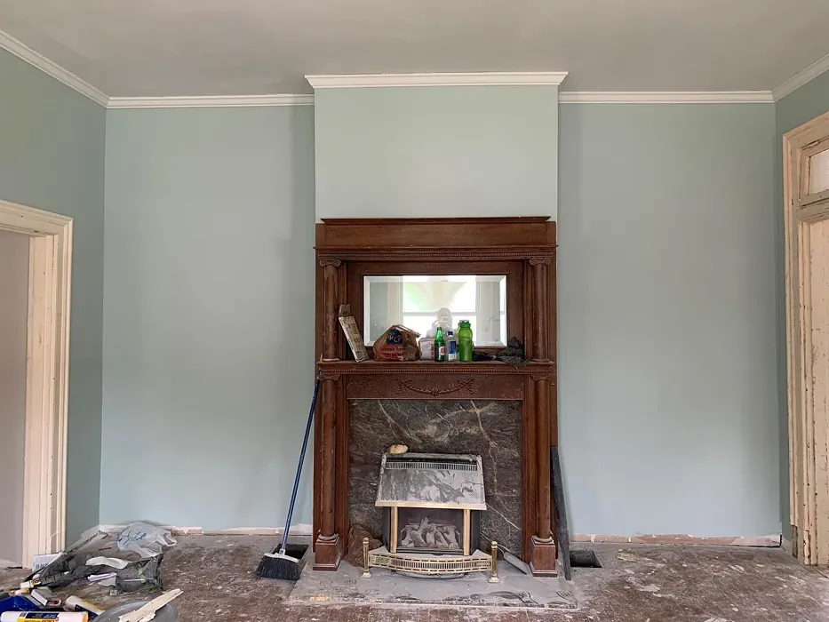 Woodlawn Blue Living Room Fireplace