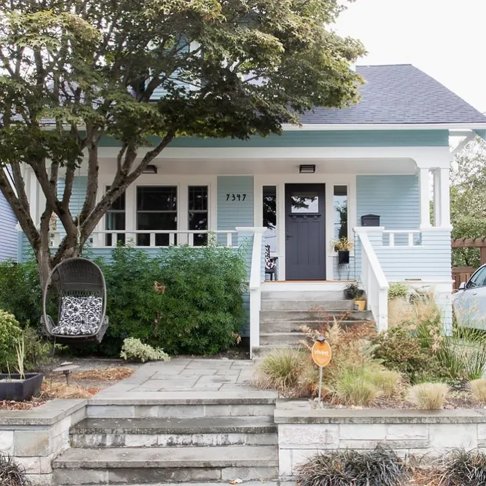 Benjamin Moore Yarmouth Blue house exterior 