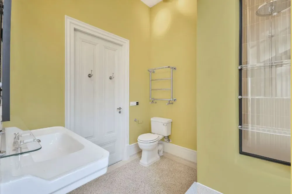 Benjamin Moore Yellow Clover bathroom