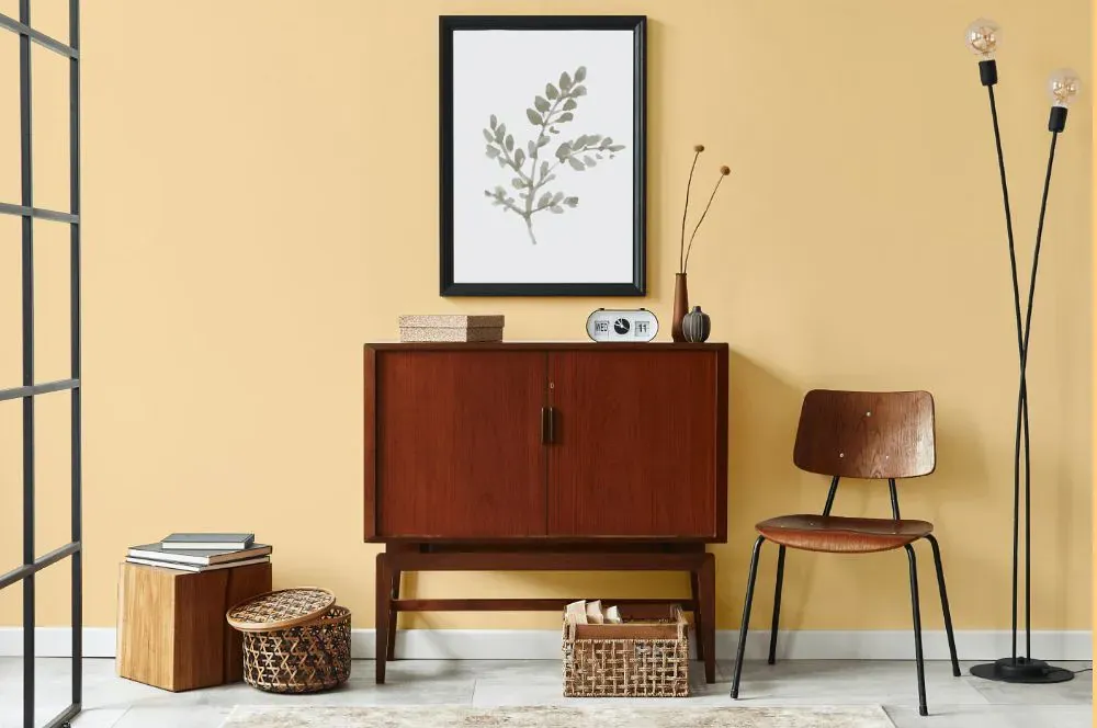 Benjamin Moore Yellow Haze japandi interior