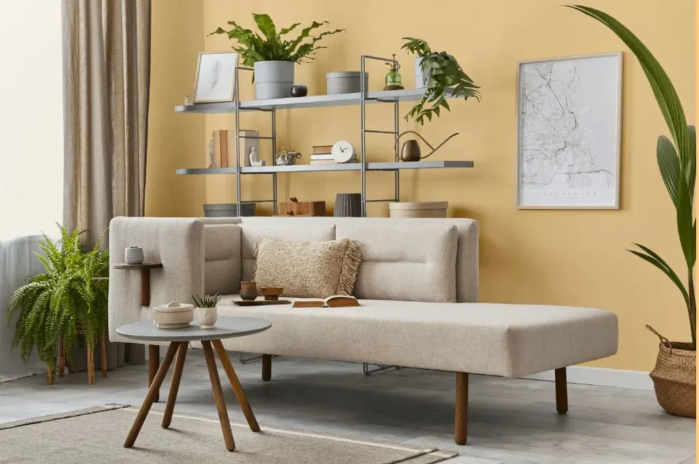 Benjamin Moore Yellow Haze living room