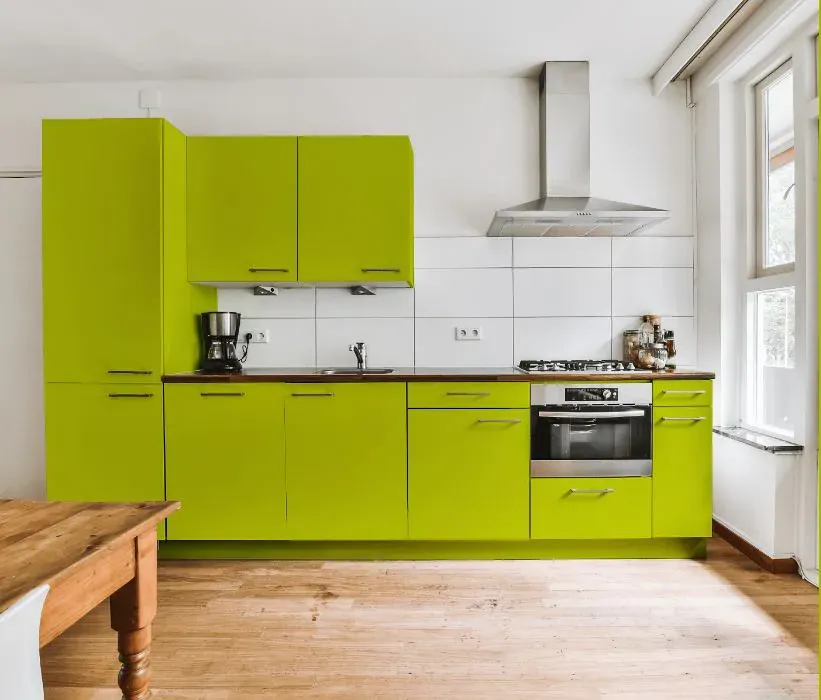 Benjamin Moore Yew Green kitchen cabinets