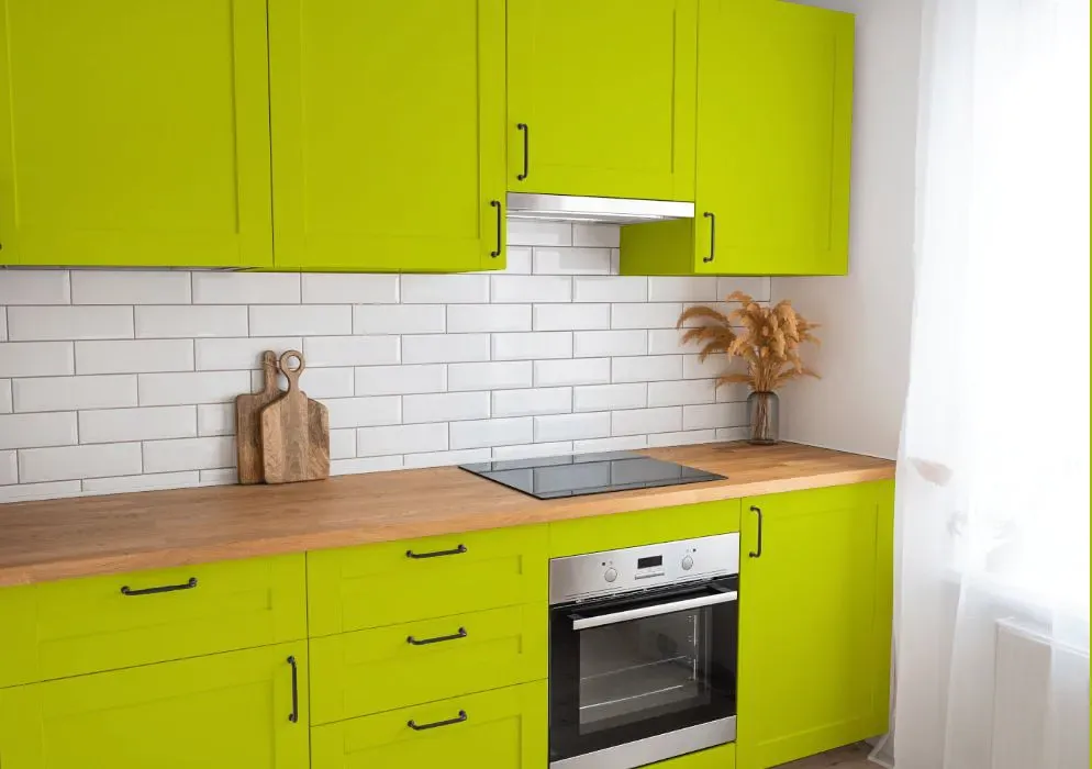 Benjamin Moore Yew Green kitchen cabinets
