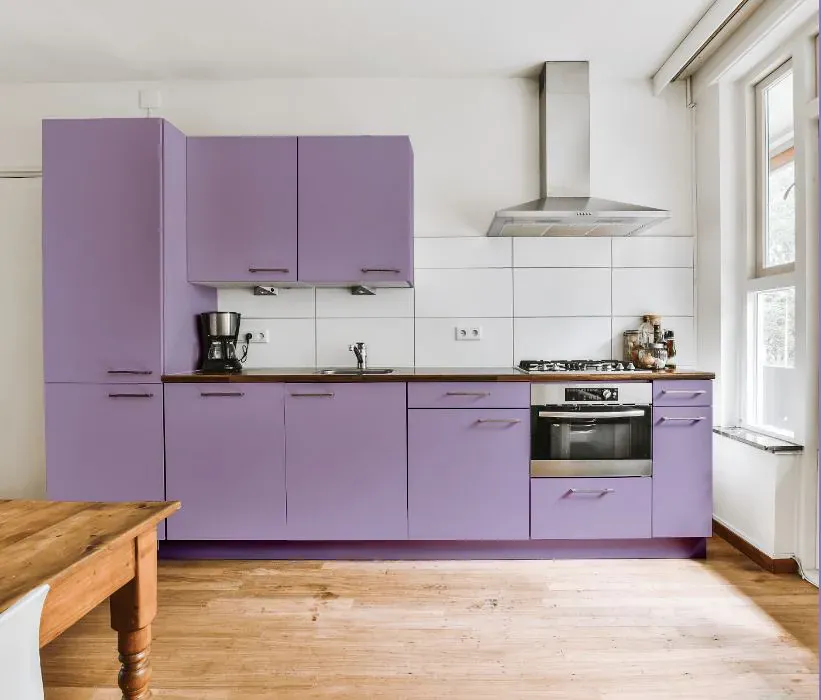 Sherwin Williams Berry Frappé kitchen cabinets