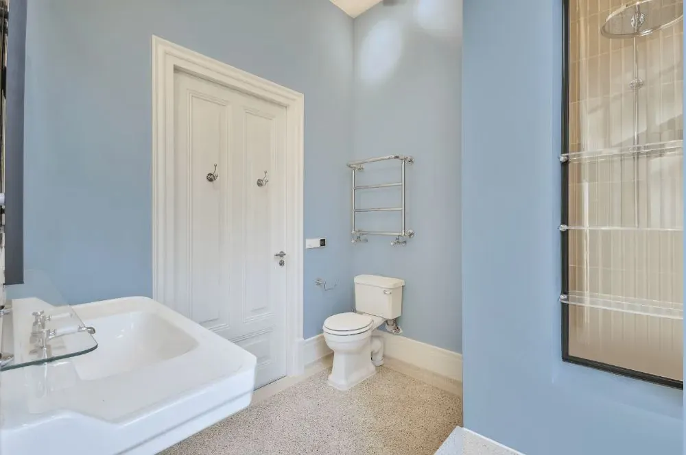 Sherwin Williams Bewitching Blue bathroom