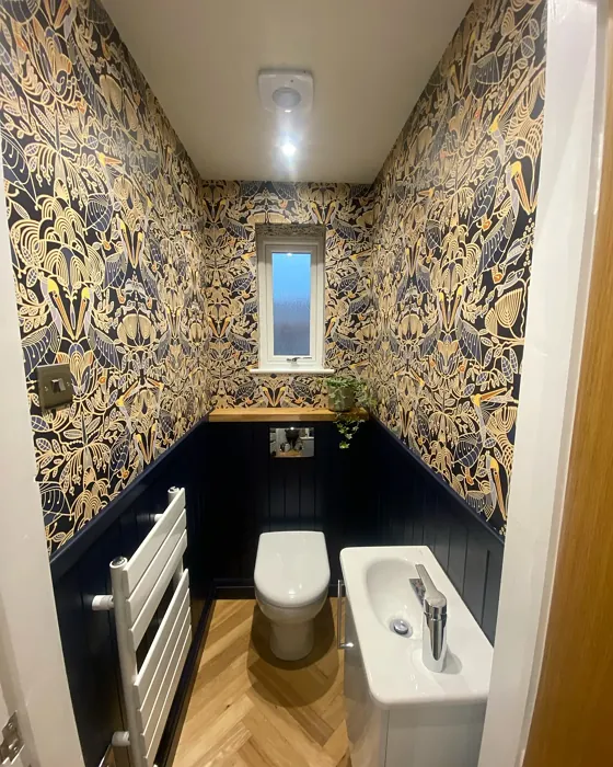 Dulux Black Opal bathroom wall panelling color