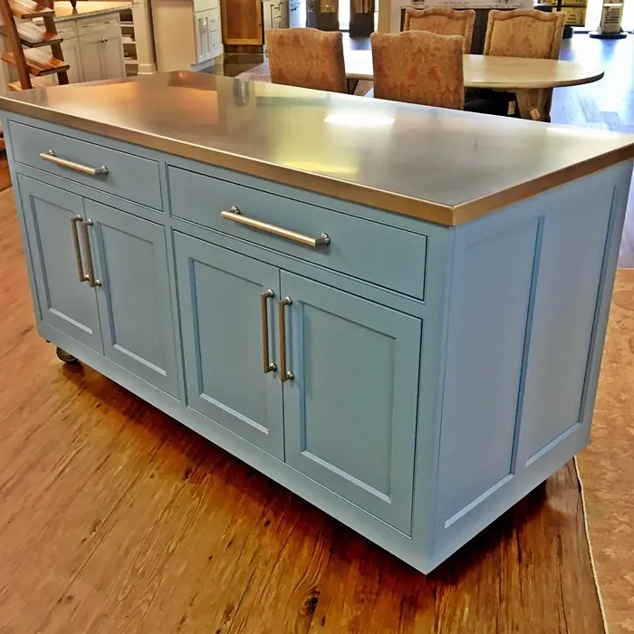 Sherwin Williams Bluebird Feather kitchen cabinets paint review