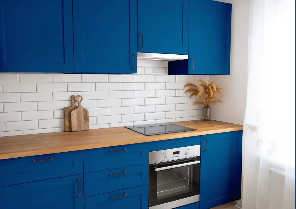 Sherwin Williams Blueblood kitchen cabinets