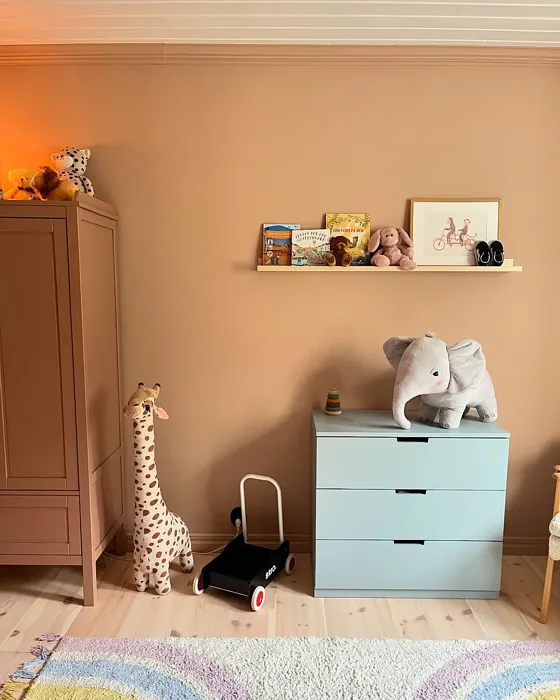 Jotun Blushing Peach kids' room paint review