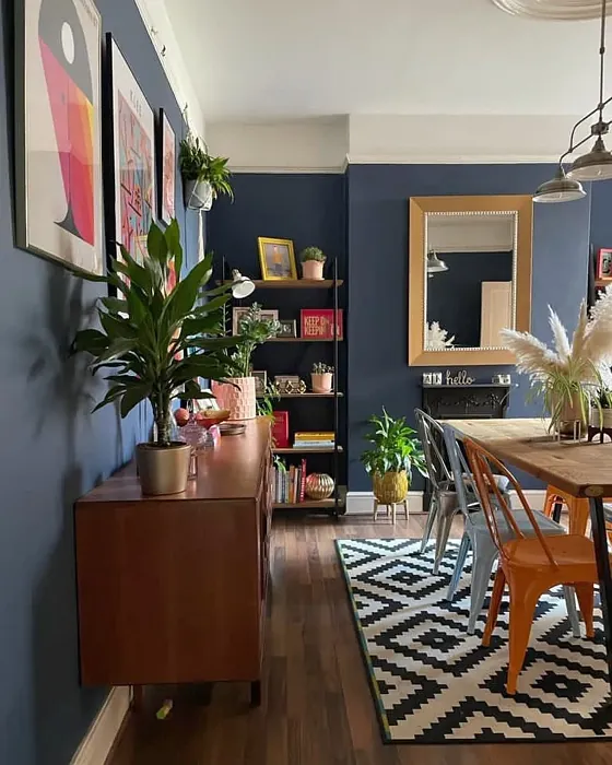 Dulux Breton Blue modern dining room 