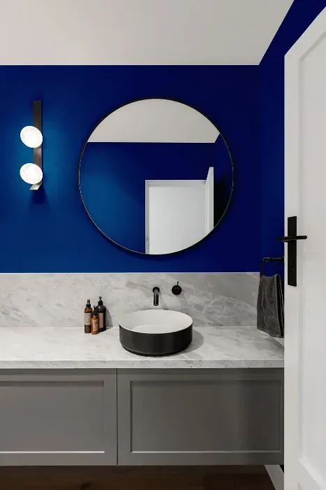 Sherwin Williams Bridgeport minimalist bathroom