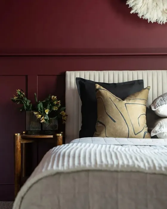 Sherwin Williams Burgundy bedroom paint review