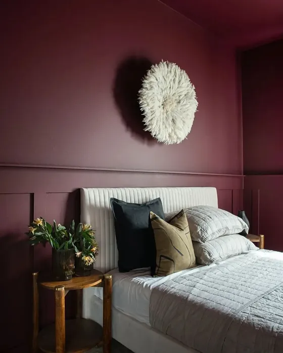 Sherwin Williams Burgundy bedroom color review
