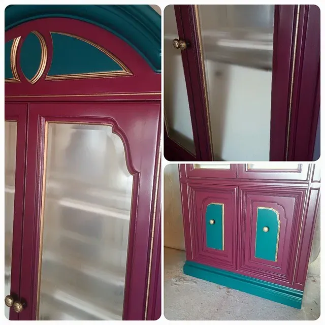 Sherwin Williams Burgundy painted furniture review