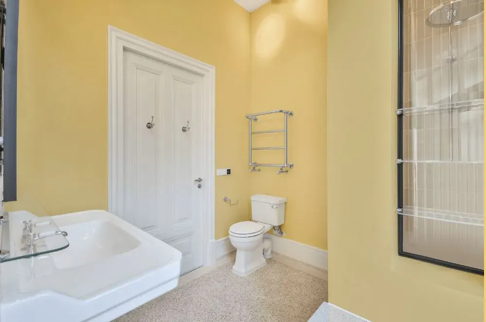 Sherwin Williams Butter Up bathroom