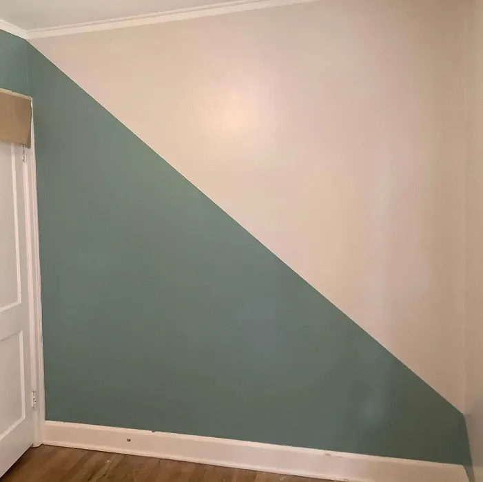 Sherwin Williams Calico wall paint color-block