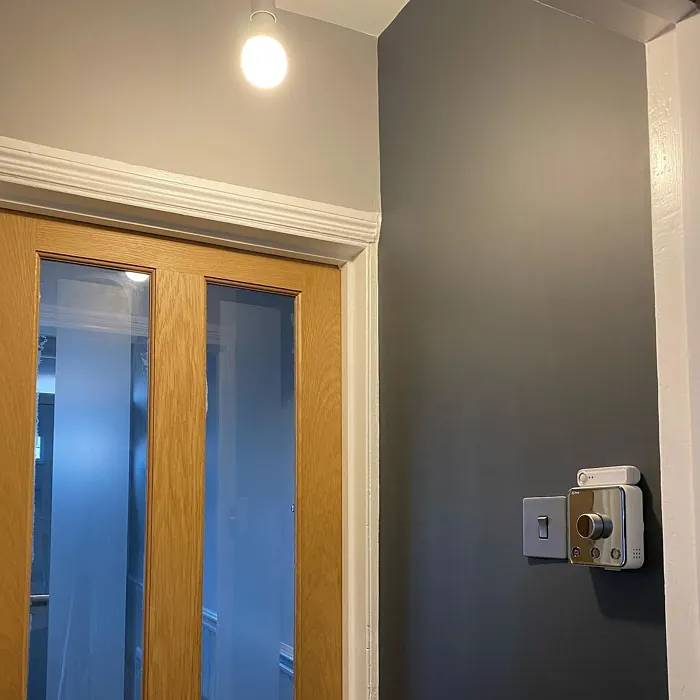 Dulux Cannon Ball hallway accent wall