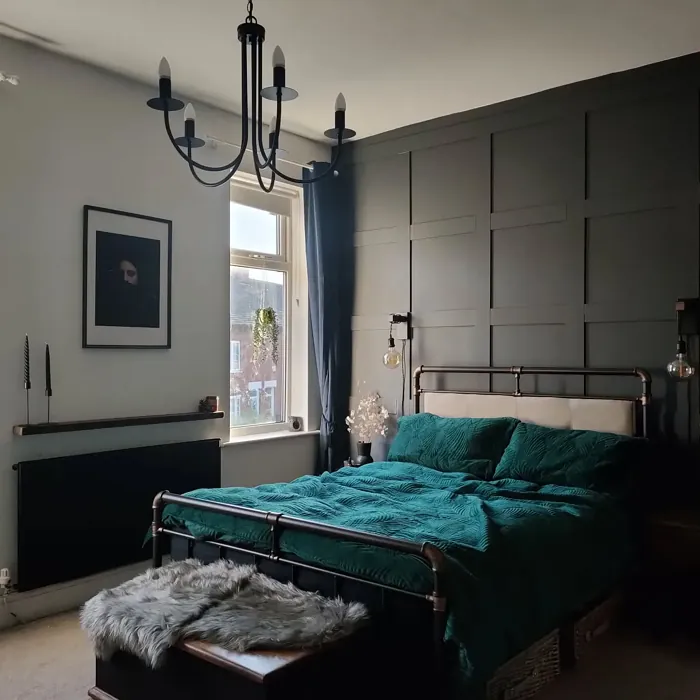 Dulux Cannon Ball bedroom accent wall