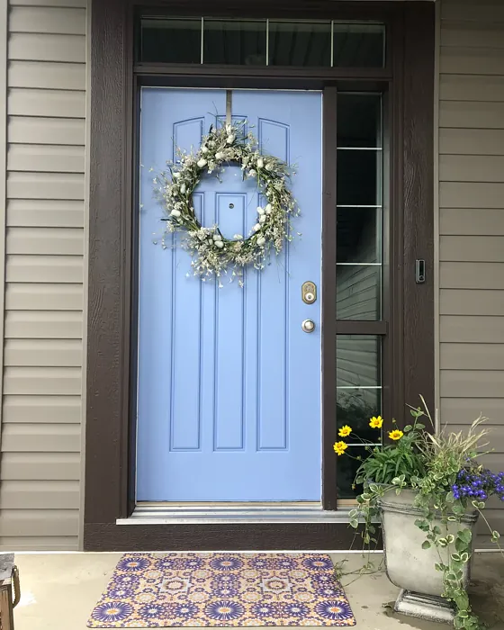 Sherwin Williams Celestial front door 