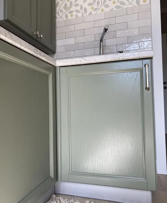 RAL Classic  Cement grey RAL 7033 used on kitchen cabinet