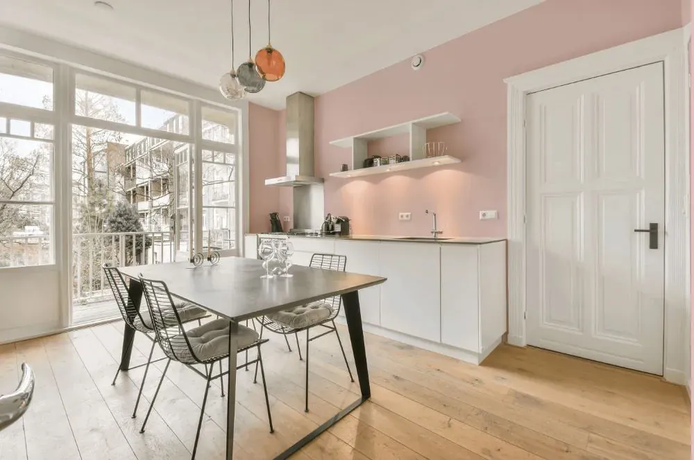 Sherwin Williams Charming Pink kitchen review