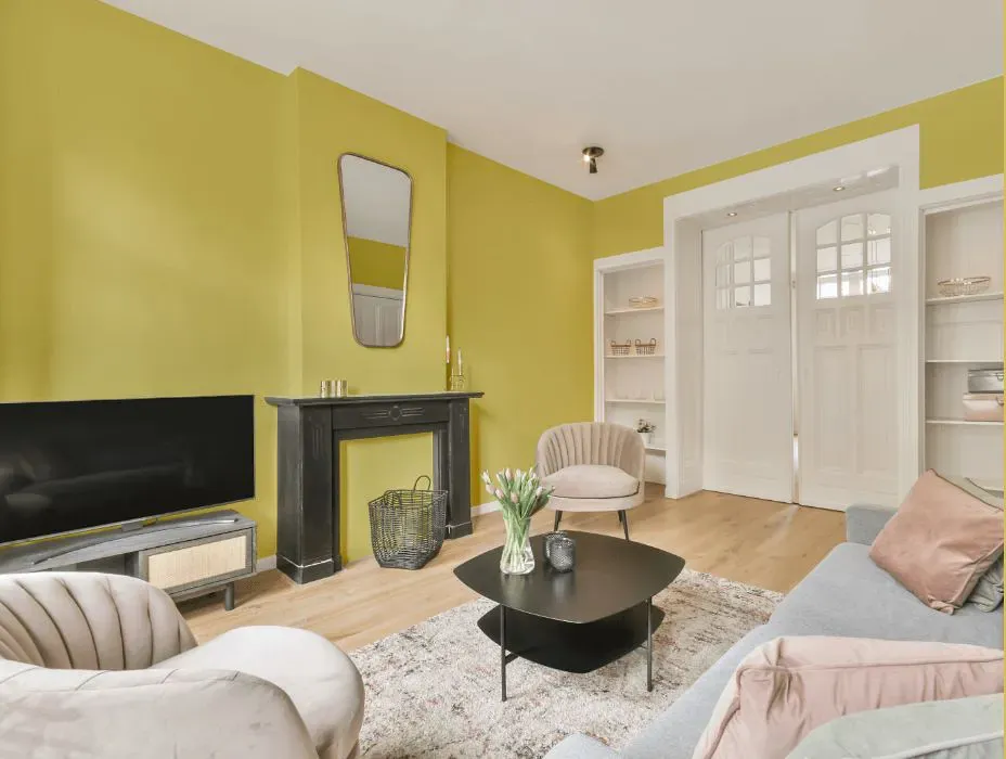 Sherwin Williams Chartreuse victorian house interior