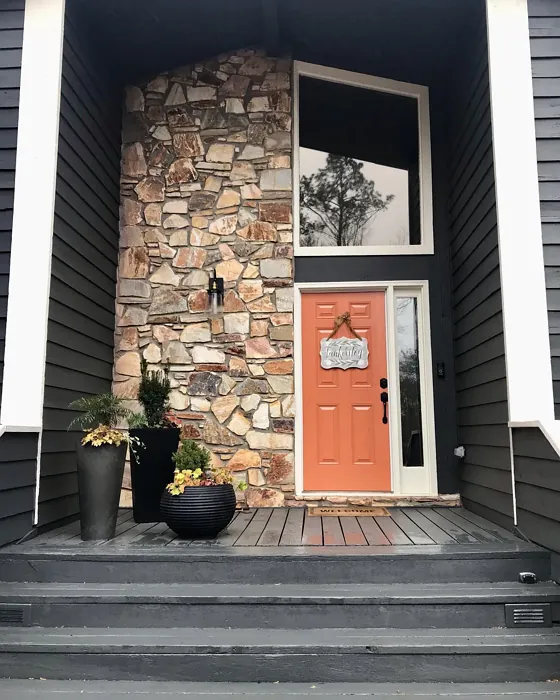 Sherwin Williams Chivalry Copper front door color