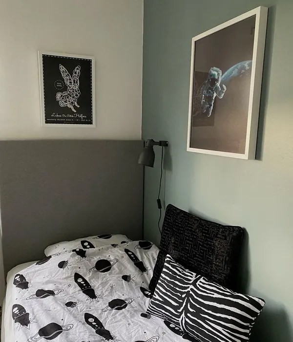 Jotun Cityscape bedroom accent wall