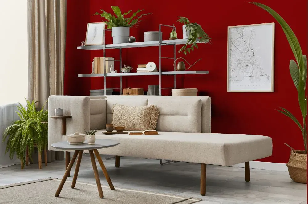 Sherwin Williams Classy Red living room