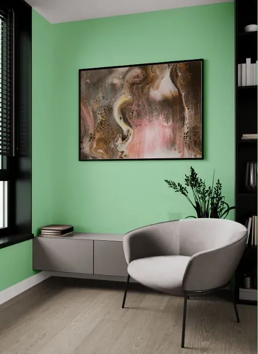 Sherwin Williams Clean Green living room