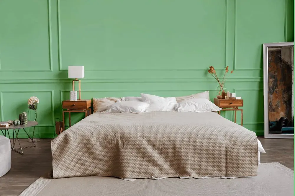 Sherwin Williams Clean Green bedroom