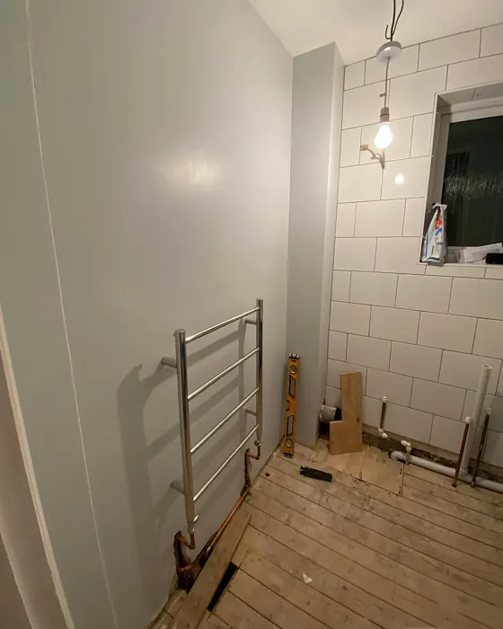 Dulux Clouded Pearl 1 bathroom accent wall