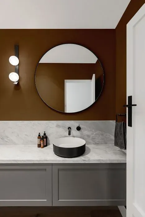 Sherwin Williams Coconut Husk minimalist bathroom