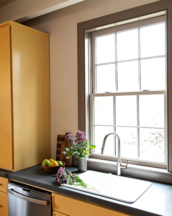 SW Colonial Yellow kitchen cabinets 